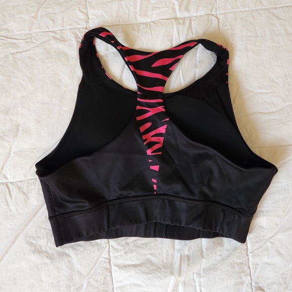 Pink Zebra Print Sports Bra - Picture 2 of 2